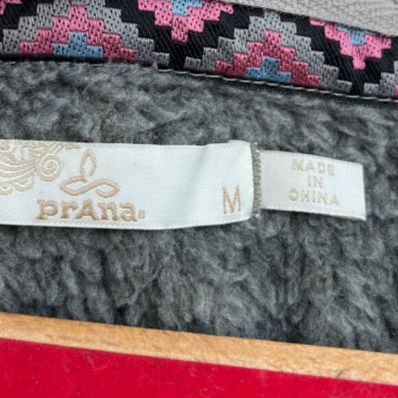 Prana Breathe Button Detail Fleece Lined Sz M Hoodie Grunge Vintage - Picture 9 of 15